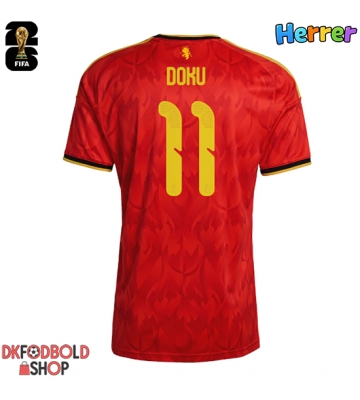 Belgien Jeremy Doku #11 Hjemmebanetrøje VM 2026 Kort ærmer